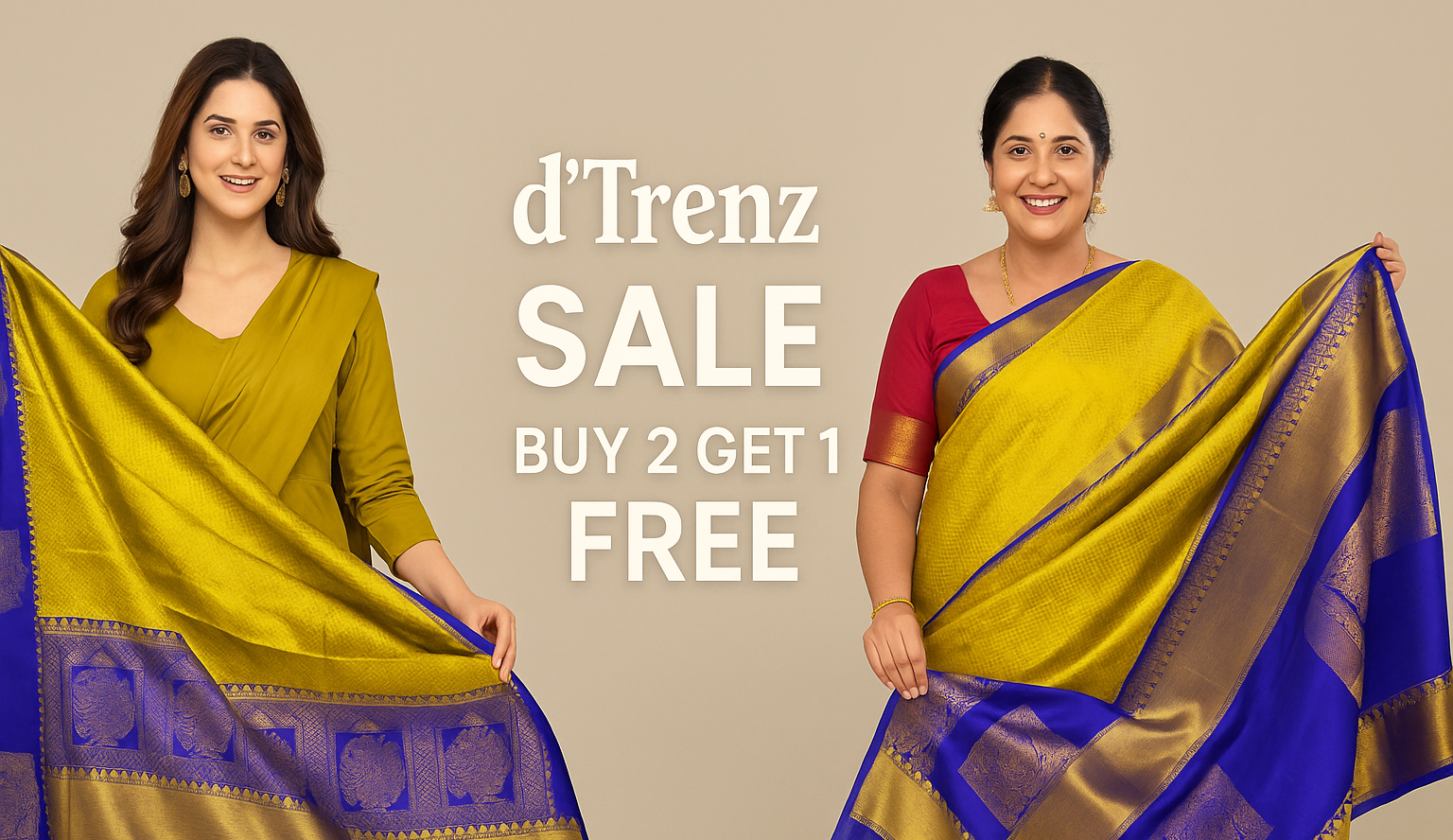 Indo-Western Buy 2 Get 1 Free collection at d’Trenz Nandyal